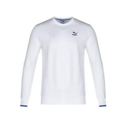 Bluza treningowa męska Puma Sport Crew Sweat. Białe bluzy męskie Puma, m, bez wzorów, sportowe, bez ramiączek, bez kaptura. Za 218.00 zł.
