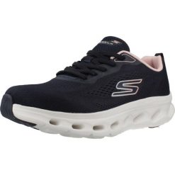 Buty SKECHERS GO WALK GLIDE STEP 2.0 KRIS Niebieski. Białe obuwie trekkingowe damskie Skechers, z tkaniny, bez zapięcia. Za 407.99 zł.