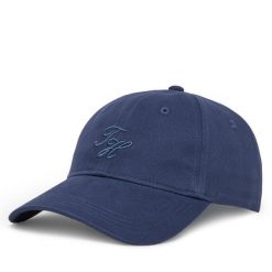 Czapka z daszkiem Tommy Hilfiger. Niebieskie czapki damskie Tommy Hilfiger, bez wzorów. Za 179.99 zł.