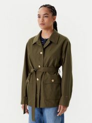 Tommy Hilfiger Kurtka przejściowa WW0WW45620 Zielony Regular Fit. Zielone kurtki damskie Tommy Hilfiger, l, bez wzorów, z syntetyku, bez kaptura. Za 889.99 zł.