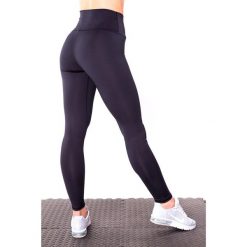 Legginsy na siłownię damskie 2skin Basic, wysoki stan. Czarne legginsy damskie 2SkIN, bez wzorów, z elastanu. W wyprzedaży za 119.00 zł.