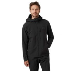 Wodoodporna kurtka Helly Hansen Odin Pro Shield. Czarne kurtki męskie Helly Hansen, s, bez wzorów, z materiału, bez kaptura, trekkingowe. Za 937.00 zł.