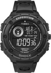Zegarek Timex T49983 Expedition Shock męski czarny. Czarne zegarki męskie Timex, bez wzorów. Za 359.00 zł.
