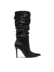 Steve Madden Kozaki Schmooze SM11003453 Czarny. Czarne kozaki damskie Steve Madden, bez wzorów, ze skóry, bez obcasa, na szpilce, bez zapięcia. Za 669.99 zł.
