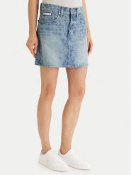 Calvin Klein Jeans Spódnica jeansowa 90S Mini LV147F679G Niebieski Regular Fit. Niebieskie spódnice damskie Calvin Klein Jeans, s, bez wzorów, z bawełny, mini. Za 449.99 zł.