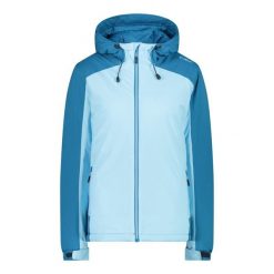 Kurtka damska z kapturem ripstop CMP. Niebieskie kurtki sportowe damskie CMP, s, bez wzorów, z poliesteru, bez ramiączek, z kapturem, trekkingowe. Za 393.75 zł.