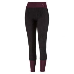 Legginsy damskie Puma Luxe Mesh Tight treningowe sportowe. Czarne bielizna sportowa damska Puma, bez wzorów, z elastanu. Za 100.05 zł.