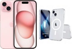 Smartfon Apple iPhone 15 128GB Pink (MTP13) + Etui Armor MagCase. Różowe smartfony Apple. Za 2,682.00 zł.