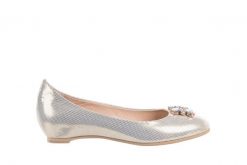 Baleriny Bayla-130 04105-065W-02 Złoty, Skóra naturalna - 38. Żółte balerinki damskie Bayla, bez wzorów, ze skóry, bez obcasa, na koturnie, bez zapięcia. W wyprzedaży za 179.10 zł.