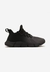 Szaro-Czarne Wsuwane Buty Sportowe Sneakersy z Siateczki na Tłoczonej Podeszwie Salafina. Szare buty sportowe męskie Born2be, bez wzorów, bez zapięcia. Za 99.99 zł.