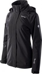 Hi-Tec KURTKA LADY OSCAR BLACK L. Czarne kurtki sportowe damskie Hi-tec, l, bez wzorów, bez ramiączek, bez kaptura. Za 169.62 zł.