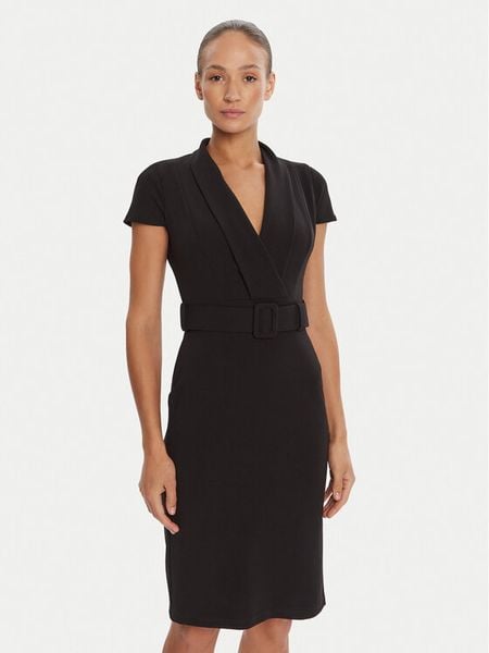 Rinascimento Sukienka koktajlowa CFC0125582003 Czarny Slim Fit. Czarne sukienki damskie Rinascimento, xl, bez wzorów, z syntetyku, wizytowe, bez kołnierzyka, bez ramiączek. Za 339.99 zł.