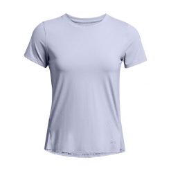 T-shirt damski Under Armour Launch Elite. Niebieskie t-shirty damskie Under Armour, bez wzorów, z tkaniny, sportowe, bez kołnierzyka, bez ramiączek. Za 294.50 zł.