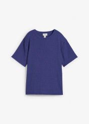 T-shirt z krepy borken. Brązowe t-shirty damskie bonprix, bez wzorów, bez kołnierzyka, bez ramiączek. Za 67.99 zł.