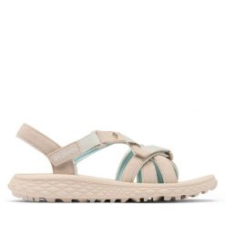 Sandały Columbia. Brązowe sandały damskie Columbia, bez wzorów, bez obcasa, bez zapięcia. Za 299.99 zł.