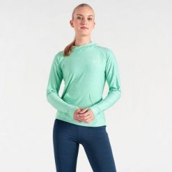 Bluza sportowa z kapturem damska Sprint City. Zielone bluzy damskie Dare 2B, bez wzorów, sportowe, bez ramiączek, z kapturem. Za 231.00 zł.
