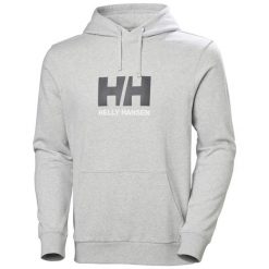 Bluza z kapturem Helly Hansen Logo. Szare bluzy męskie Helly Hansen, m, bez wzorów, bez ramiączek, z kapturem. Za 346.70 zł.
