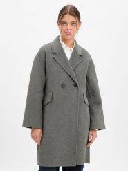 Opus Płaszcz wełniany damski Kobiety szary jednolity, 40. Szare płaszcze damskie Opus, bez wzorów, z wełny, bez kołnierzyka, bez kaptura. Za 899.95 zł.