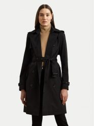LAUREN RALPH LAUREN Płaszcz przejściowy 297967122001 Czarny. Czarne płaszcze damskie Lauren Ralph Lauren, xl, bez wzorów, z bawełny, bez kołnierzyka, bez kaptura. Za 879.99 zł.