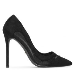 Szpilki DeeZee. Czarne szpilki damskie DeeZee, bez wzorów, bez obcasa, na szpilce, bez zapięcia. Za 159.99 zł.