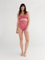 Dół bikini z ochroną UV - wielobarwny. Brązowe stroje kąpielowe damskie Reserved, l, bez wzorów, z dzianiny. W wyprzedaży za 35.99 zł.