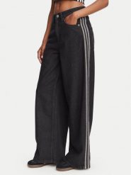 Adidas Jeansy KQ6469 Czarny Oversize. Czarne jeansy damskie Adidas, bez wzorów, z bawełny. Za 479.99 zł.