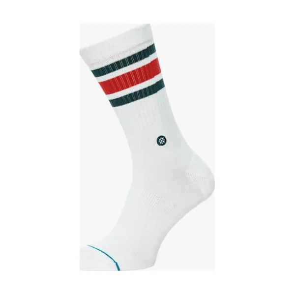 Stance Skarpety Boyd 4 Whtred , biały, rozmiar L. Białe skarpety męskie Stance, z aplikacjami, z bawełny. W wyprzedaży za 39.99 zł.