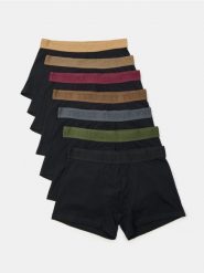 Bawełniane bokserki 7 pack - czarny. Czarne bokserki męskie Sinsay, bez wzorów, z bawełny. Za 59.99 zł.