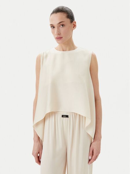 Eleh Bluzka ESS250048 Écru Regular Fit. Bluzki damskie Eleh, s, bez wzorów, z syntetyku, bez kołnierzyka, bez ramiączek. Za 309.99 zł.