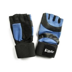 Fitness Gloves – skórzane rękawice treningowe, z wkładką. Niebieskie rękawiczki damskie FIVE GLOVES, bez wzorów. Za 132.99 zł.