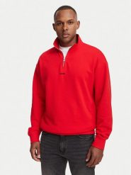 HUGO Bluza Durty244 50525881 Czerwony Relaxed Fit. Czerwone bluzy męskie Hugo, m, bez wzorów, z bawełny, bez ramiączek, bez kaptura. Za 449.99 zł.