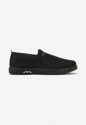 Czarne Siateczkowe Trampki z Geometryczną Aplikacją Florami. Czarne trampki męskie Born2be, na lato, z aplikacjami, z jeansu, eleganckie, bez zapięcia. Za 59.99 zł.