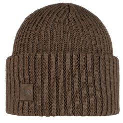 Czapka BUFF Knitted Beanie Rutger. Brązowe czapki męskie Buff, bez wzorów. W wyprzedaży za 95.94 zł.