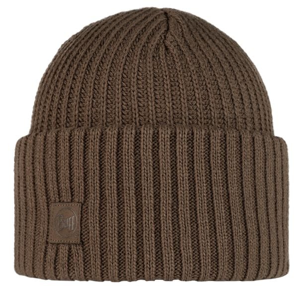 Czapka BUFF Knitted Beanie Rutger. Brązowe czapki damskie Buff, bez wzorów. Za 129.99 zł.