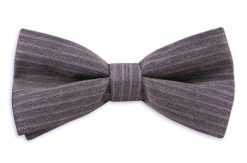 Fioletowa Mucha w Prążek - Alties, Męska. Fioletowe krawaty i muchy Alties, bez wzorów, eleganckie. Za 54.00 zł.