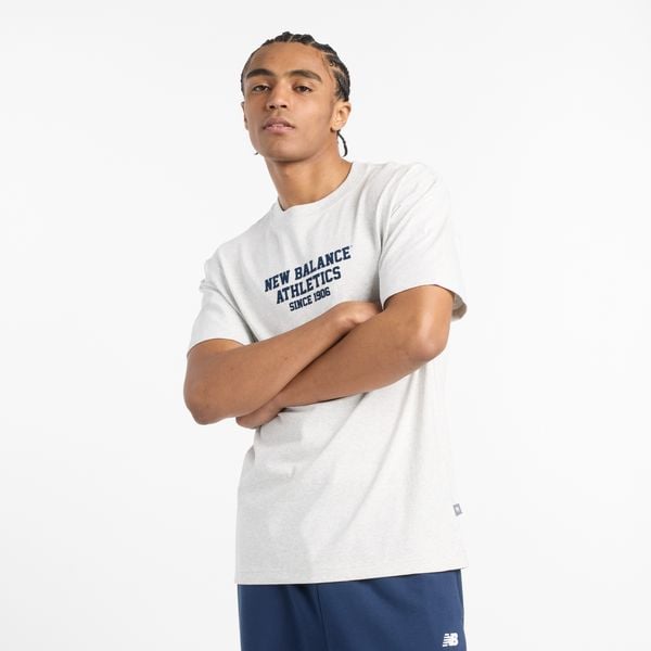 Koszulka męska New Balance MT51526AHH – szara. Szare koszulki sportowe męskie New Balance, m, bez wzorów, z bawełny, bez ramiączek. Za 109.99 zł.