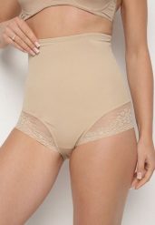 Beżowe Majtki Modelujące z Wysokim Stanem Elinee. Brązowe majtki damskie Born2be. Za 29.99 zł.