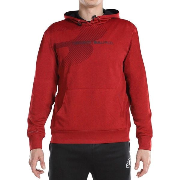 Bullpadel Jaque Sweatshirt. Czerwone bluzy męskie bullpadel, bez wzorów, sportowe, bez ramiączek, bez kaptura. W wyprzedaży za 227.60 zł.