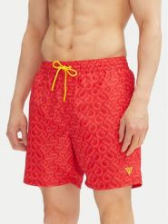 Guess Szorty kąpielowe F4GT06 WG2A2 Czerwony Regular Fit. Czerwone kąpielówki męskie Guess, m, z aplikacjami, z syntetyku. Za 179.99 zł.
