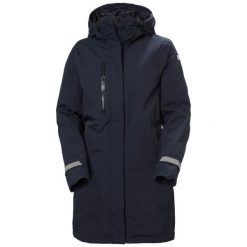 Damska ocieplana kurtka wodoodporna Helly Hansen Adore. Niebieskie kurtki sportowe damskie Helly Hansen, bez wzorów, bez ramiączek, bez kaptura. W wyprzedaży za 797.00 zł.