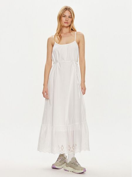 ONLY Sukienka letnia Lou 15313166 Biały Regular Fit. Białe sukienki damskie ONLY, na lato, xl, bez wzorów, z bawełny, bez kołnierzyka, bez ramiączek. Za 179.99 zł.