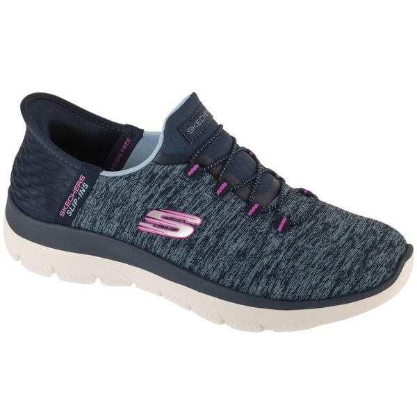 Buty sportowe Sneakersy damskie, Summits - Dazzling Haze. Niebieskie obuwie sportowe damskie Skechers, bez wzorów, bez zapięcia, trekkingowe, Skechers Sport. Za 259.99 zł.