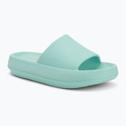 Klapki damskie Ellesse Beryl. Niebieskie klapki damskie Ellesse, bez wzorów, bez obcasa, bez zapięcia. Za 49.99 zł.