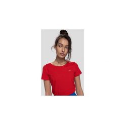 T-shirt damski TSD300 - czerwony. Czerwone t-shirty damskie 4F, bez wzorów, bez kołnierzyka, bez ramiączek. Za 29.99 zł.