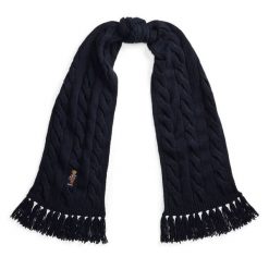 Szalik Polo Ralph Lauren. Niebieskie szaliki damskie Polo Ralph Lauren, bez wzorów. Za 599.99 zł.