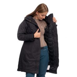 Płaszcz puchowy damski Chelsea. Czarne płaszcze damskie Marmot, m, bez wzorów, z puchu, eleganckie, bez kołnierzyka, bez kaptura. Za 1,299.00 zł.
