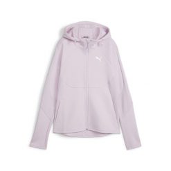 Damska rozpinana bluza EVOSTRIPE z kapturem PUMA Grape Mist Purple. Fioletowe bluzy damskie Puma, na zimę, s, bez wzorów, bez ramiączek, z kapturem. Za 212.99 zł.