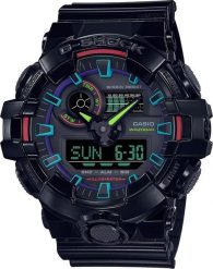 Zegarek Casio Marki model GA-700RGB kolor czarny Akcesoria męski Sezon cały rok NoSize. Czarne zegarki męskie Casio, bez wzorów. Za 358.86 zł.