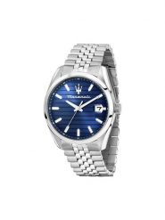 Maserati Zegarek Attrazione R8853151028 Srebrny. Szare, analogowe zegarki męskie maserati, bez wzorów, srebrne. Za 989.99 zł.