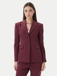 HUGO Marynarka Asmalla-1 50533901 Bordowy Slim Fit. Czerwone marynarki i żakiety damskie Hugo, bez wzorów, z syntetyku, bez kołnierzyka, bez ramiączek. Za 548.99 zł.